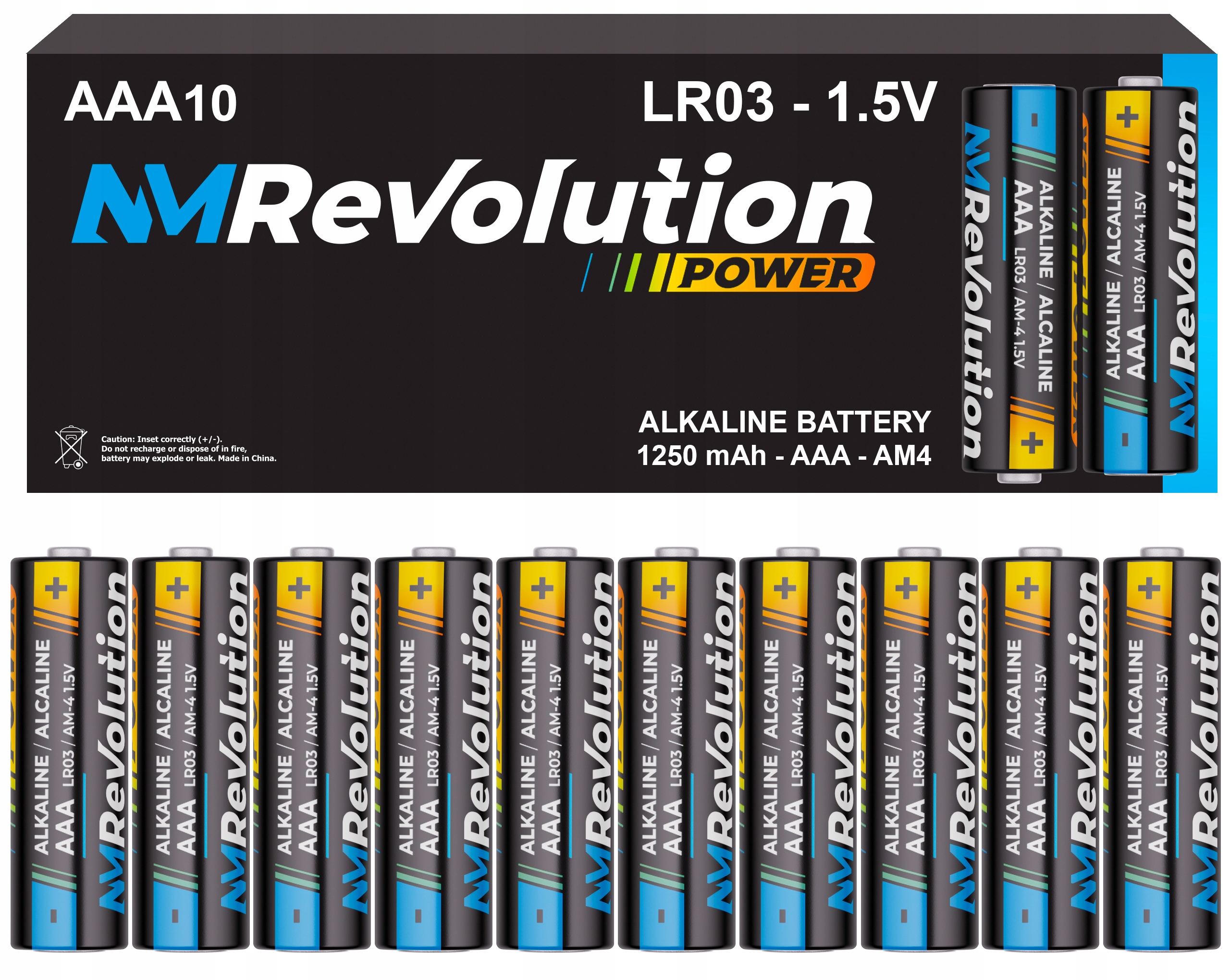 10x BATERIE ALKALICZNE LR03 R3 AAA PALUSZKI MOC