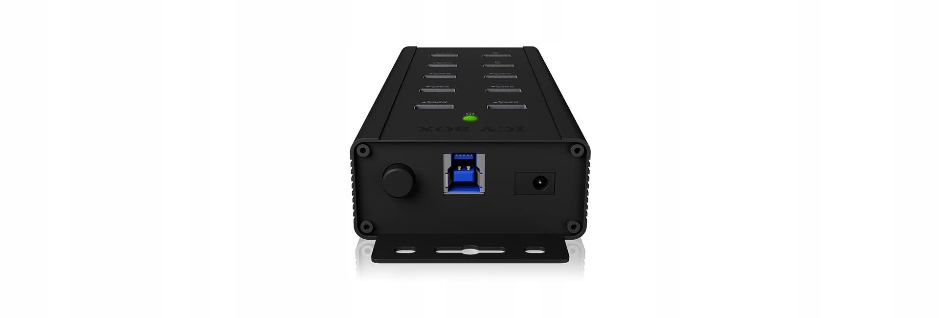ICY BOX 7-Port USB 3.0 Hub, Quick Charge 3.0, Wall Mount, Aluminum — miniatura 4
