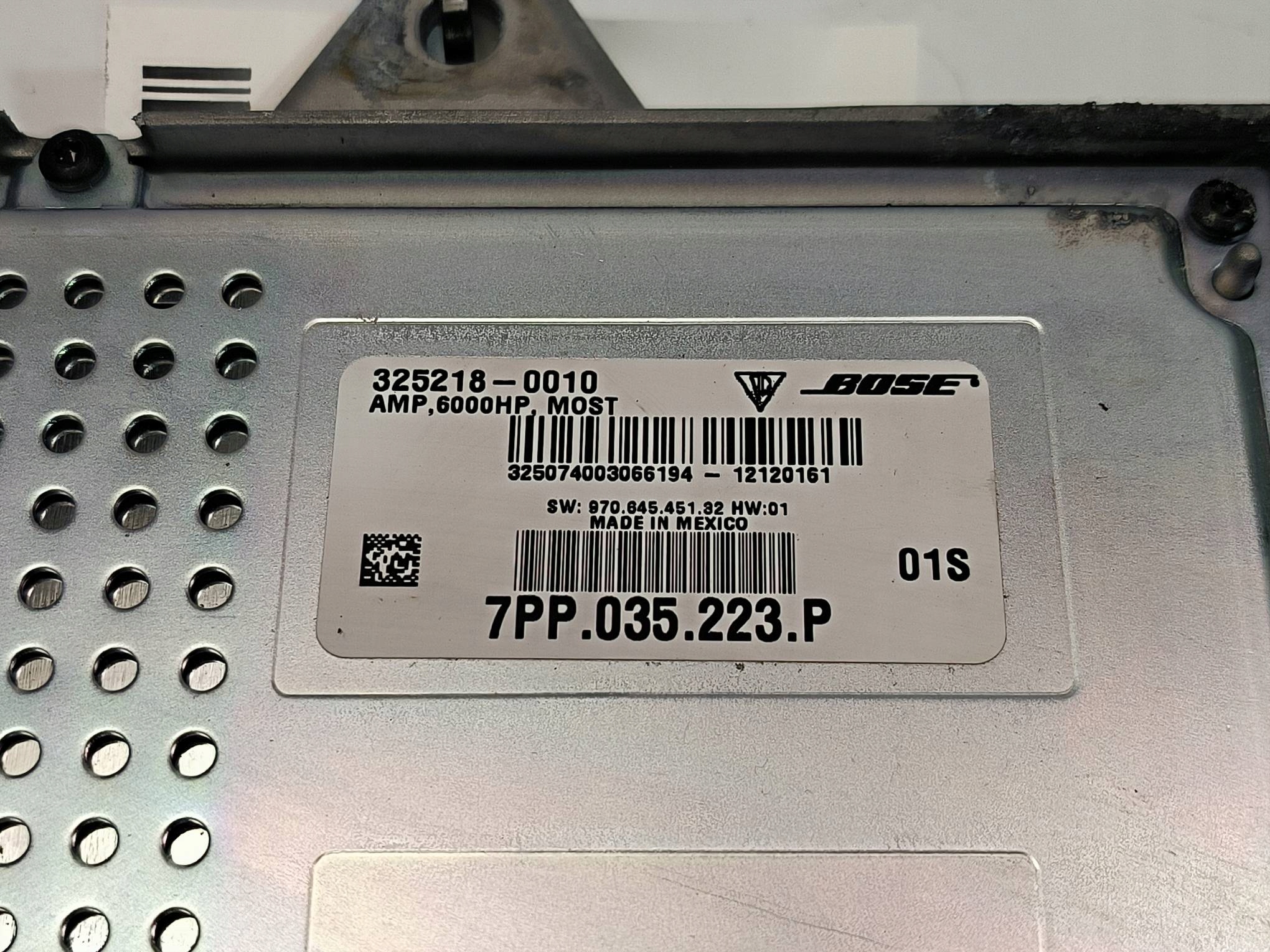amplifier 7PP035223P PORSCHE PANAMERA 970