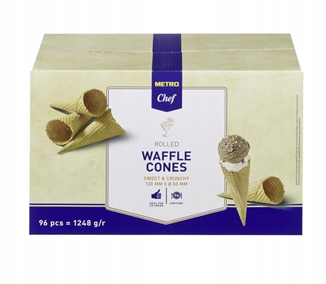 Levně Metro Chef Oplatky na zmrzlinu sladké 1248 g 96 kusů