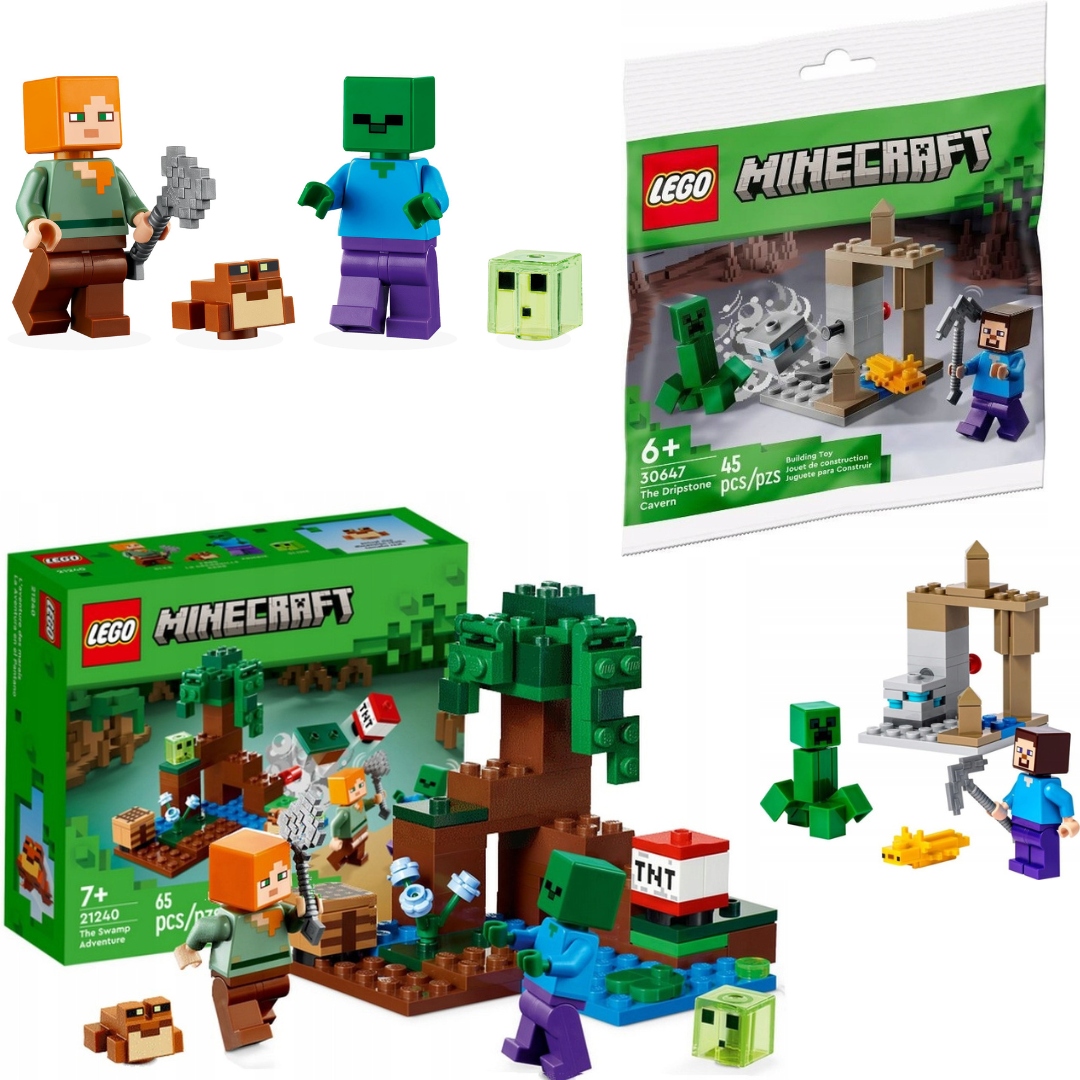 Sada Lego Minecraft 21240 Dobrodružství v bažinách Lego 30647 Dárek