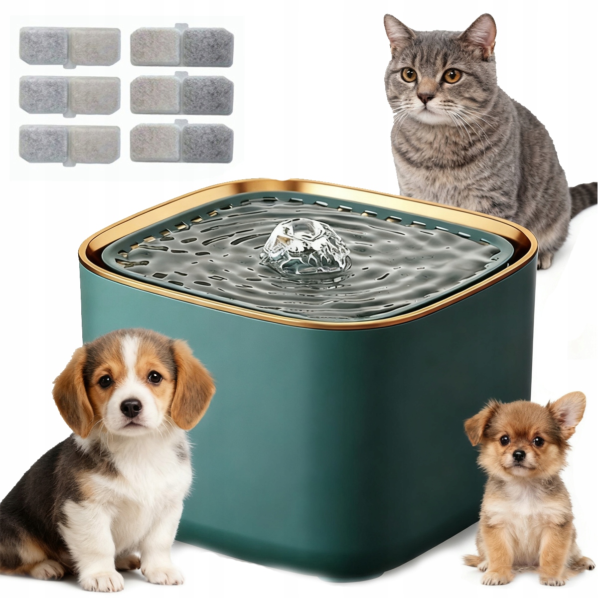 Levně Automatická napajecí miska s tichou Fontána pro kočky a psy 3 l