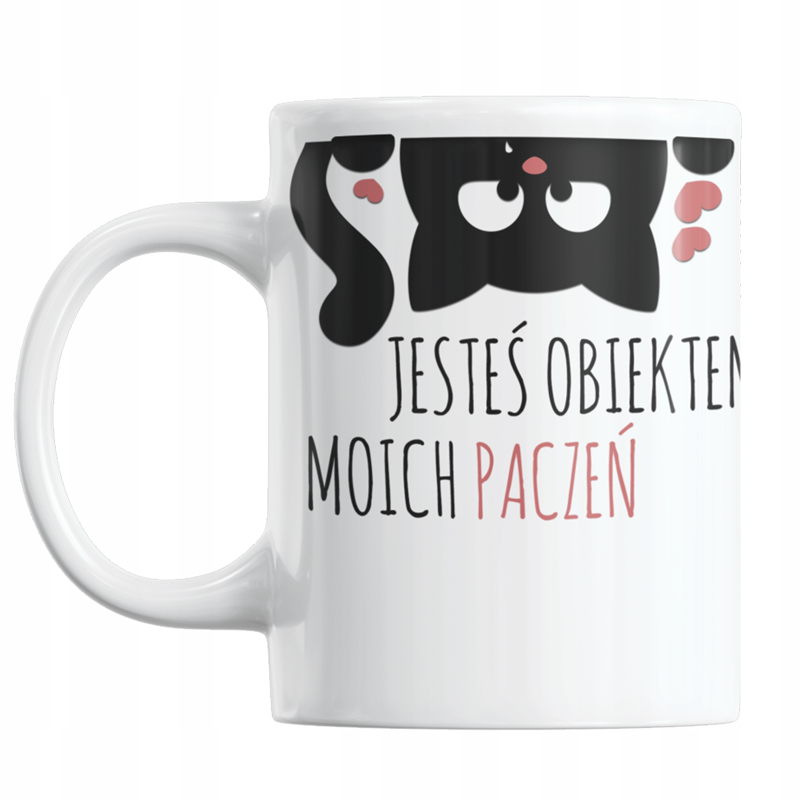 

Śmieszny kubek kot z kotem memy tekst