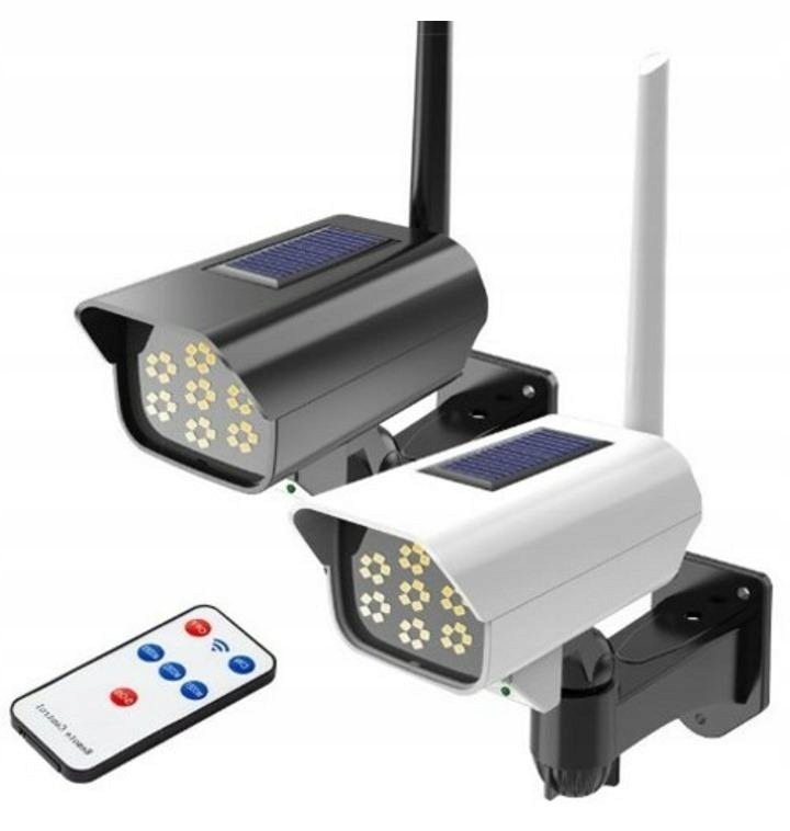 Solar lampka LED z pilotem i czujnikiem ruchu kamera makieta HS-V7