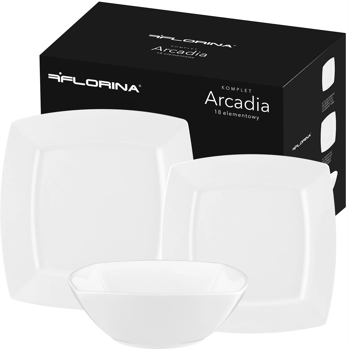 Stolová Súprava Tanier Porcelánová miska Arcadia 6/18 Sada