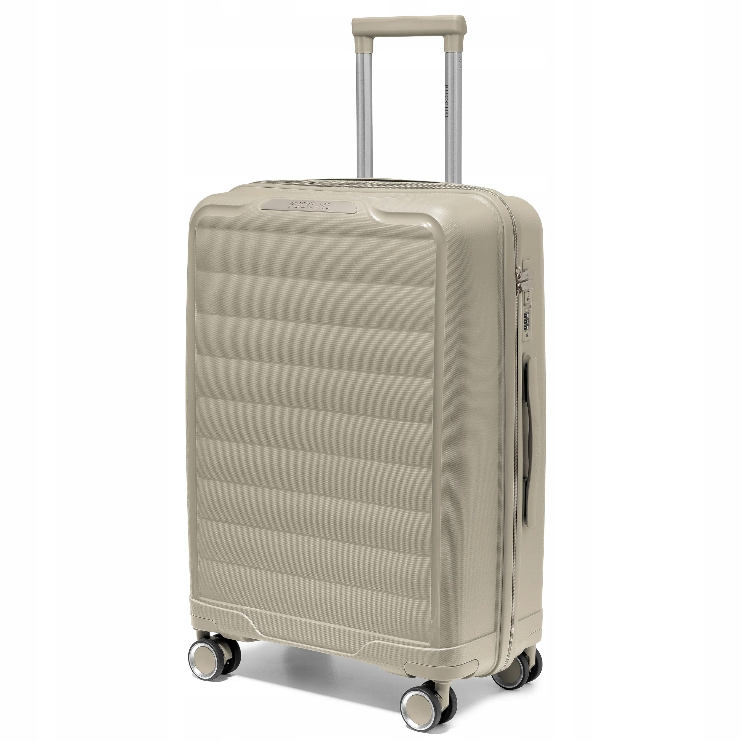 Puccini Střední cestovní kufr 4 kolečka Polypropylen Béžová PP030B-2A