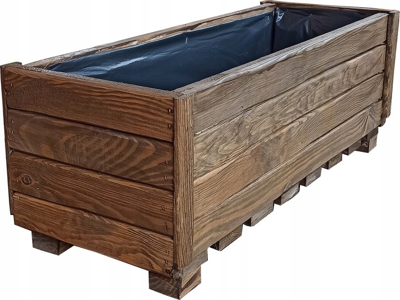 Donica Skrzynka Drewniana Gotowa Gruba ciężka 9 kg