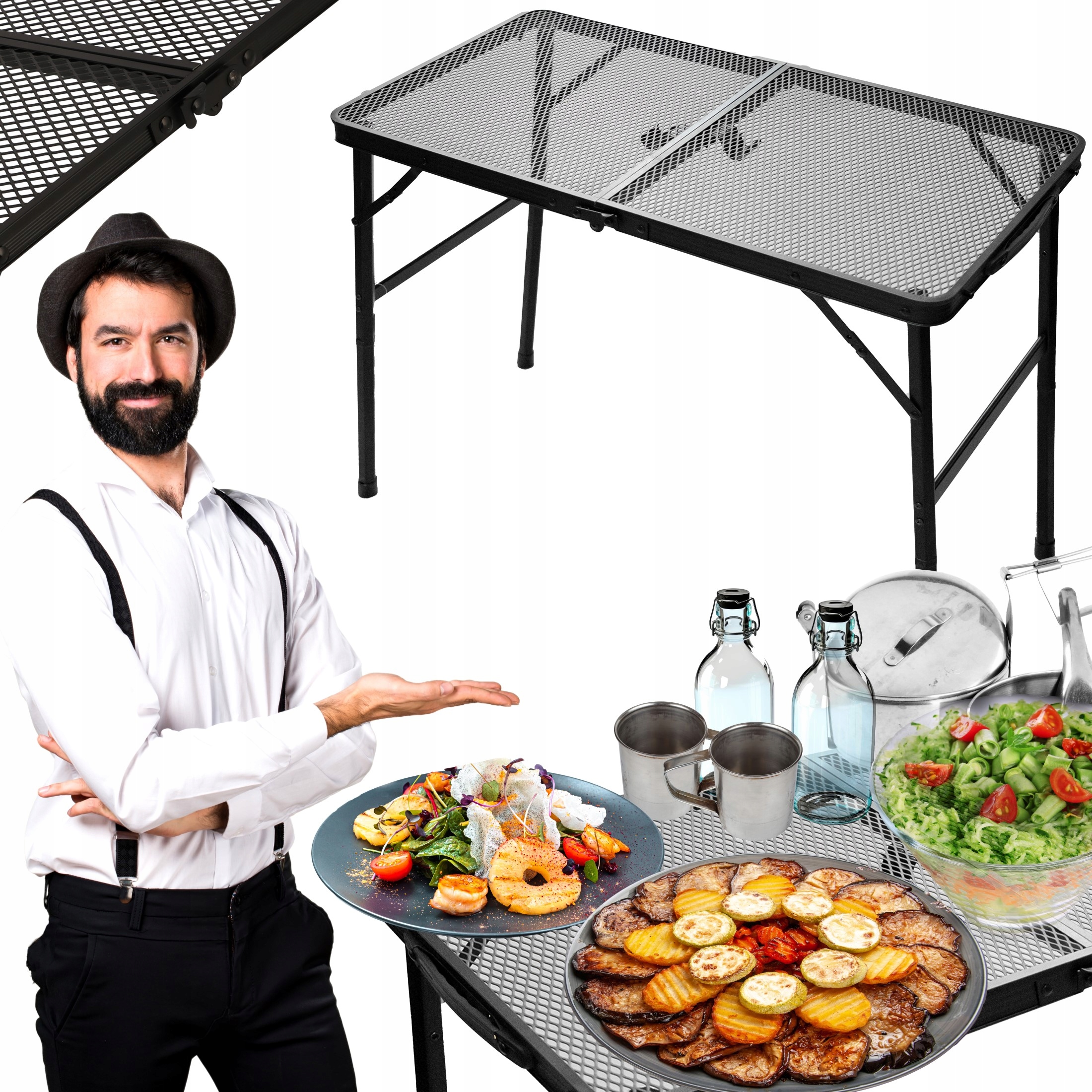 Składany turystyczny kempingowy Stolik Stół walizka ogrodowy piknikowy