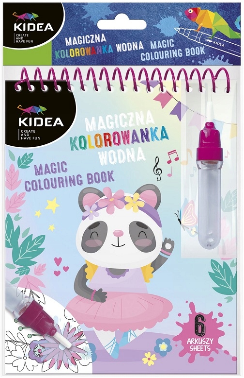 

Magiczna Wielorazowa Kolorowanka Wodna Kidea Panda