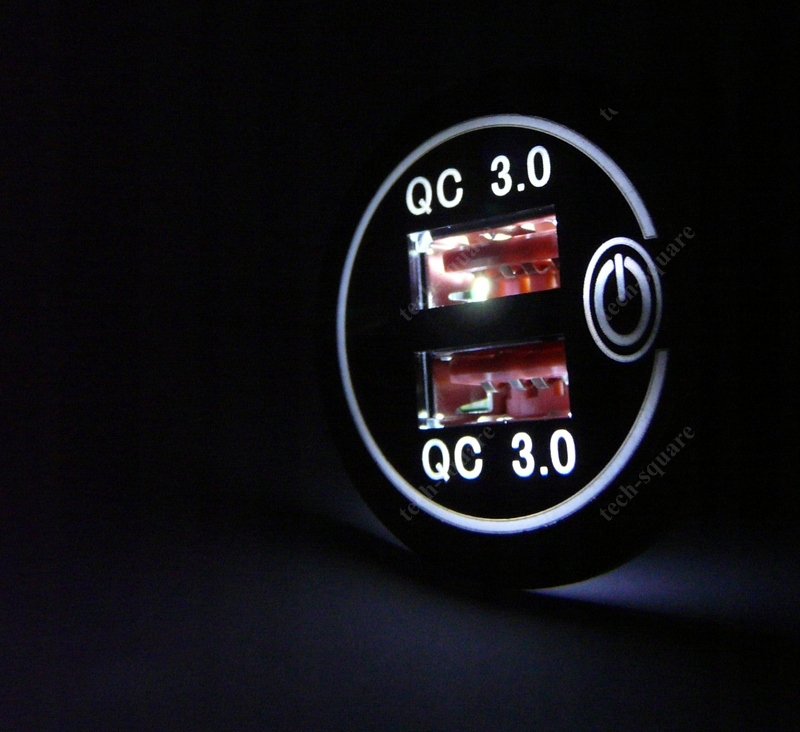 Gniazdo montażowe USB Quick Charge x2 36W 12-24V Producent inny