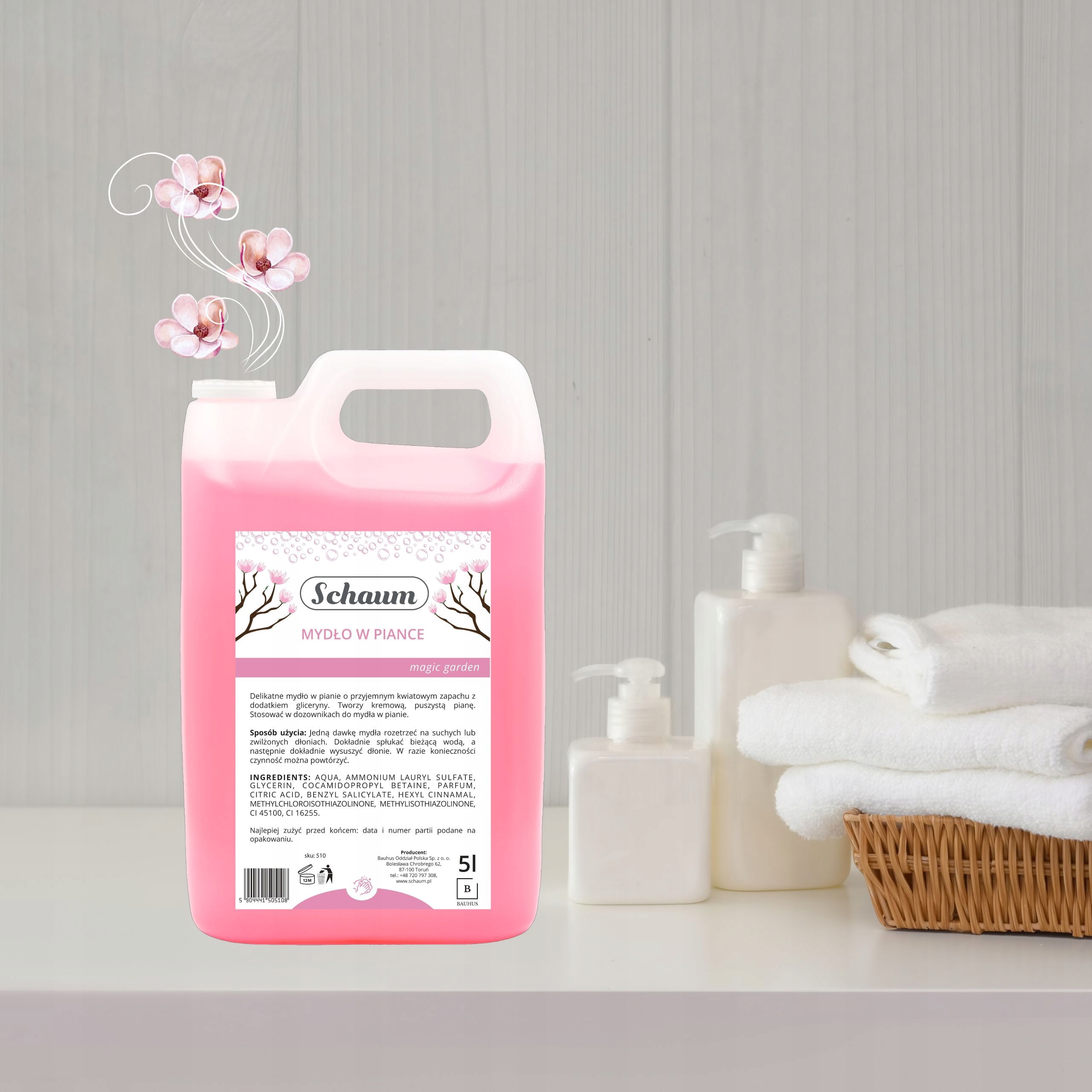 MYDŁO W PIANCE PIANIE KWIAT MAGNOLII DO DOZOWNIKÓW SPIENIAJĄCYCH 5L Marka Schaum