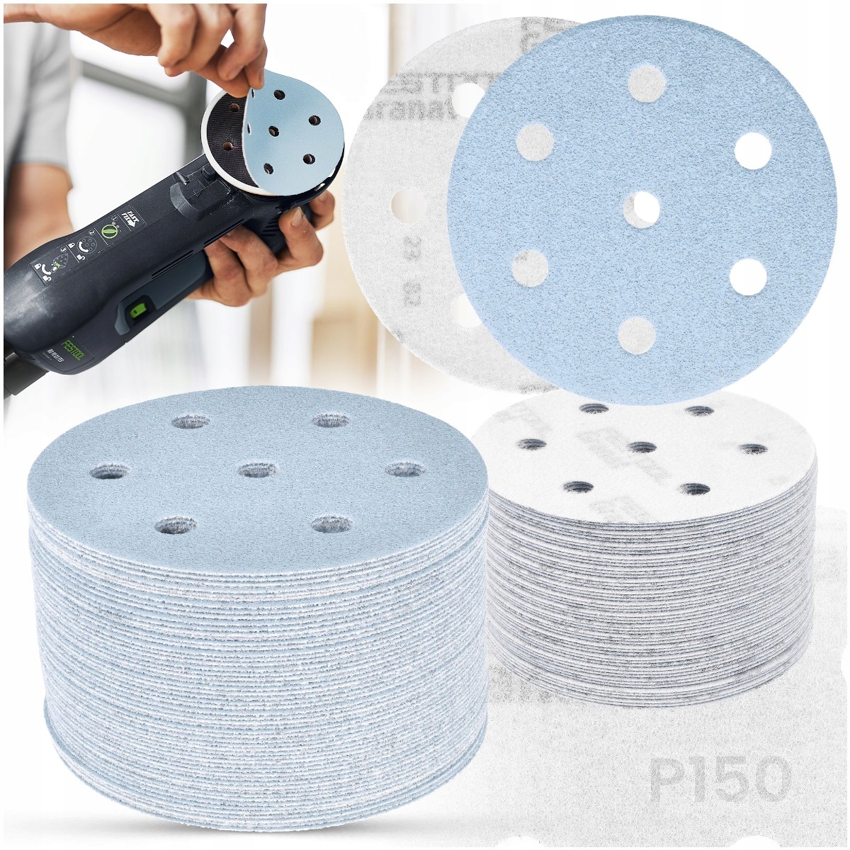 100 x Disk Disky Brúsny papier Festool Repík Brúsky D90 P150