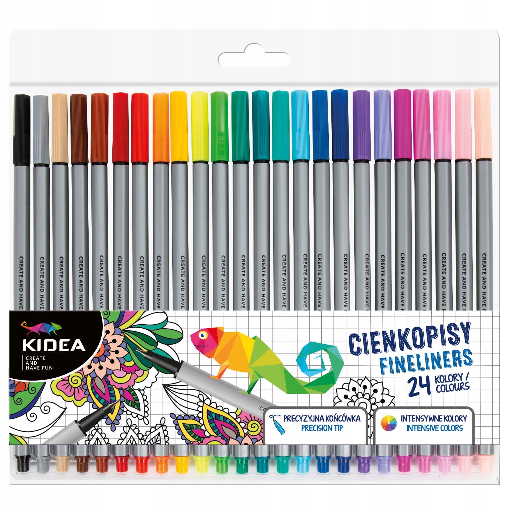 CIENKOPISY 24 KOLORY KIDEA 4314