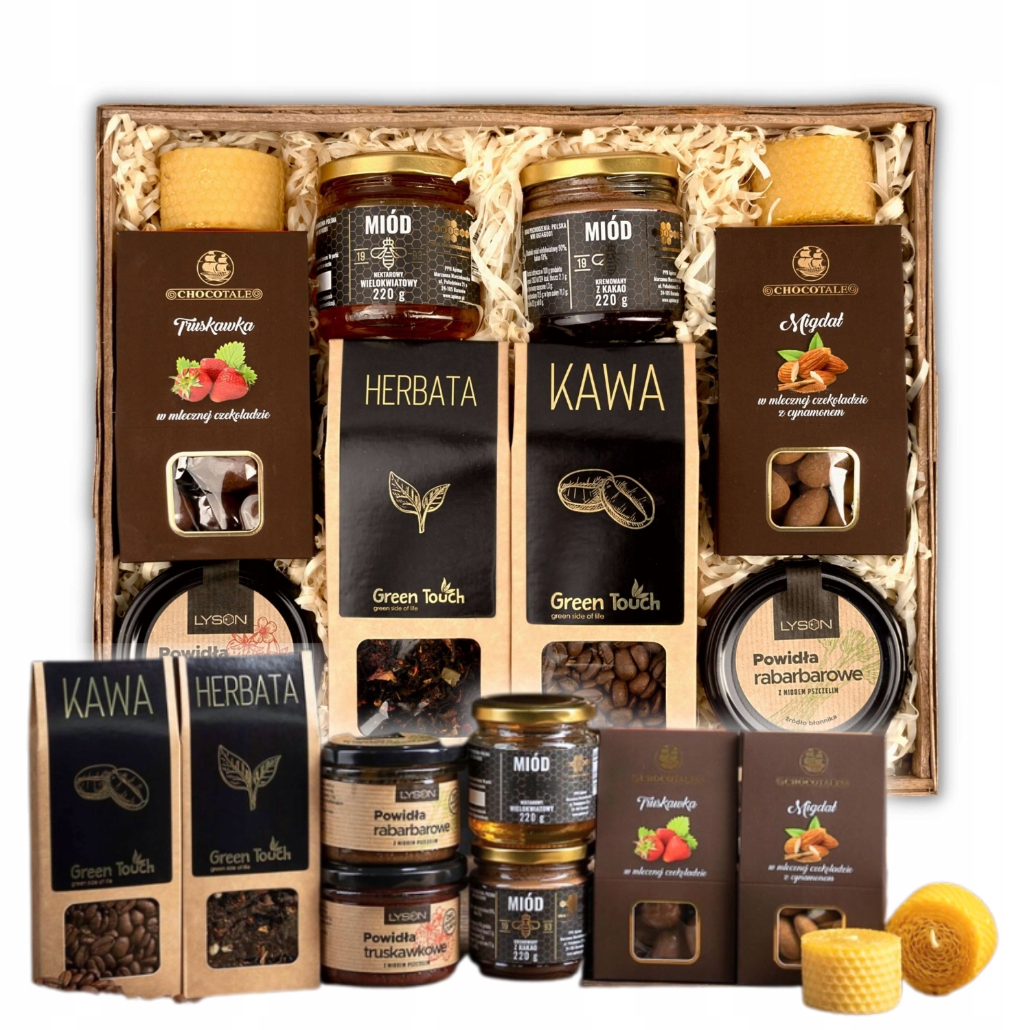 Levně Dárkový Koš Velký Set Čaj Káva Povidla Medu K Narozeninám Výročí