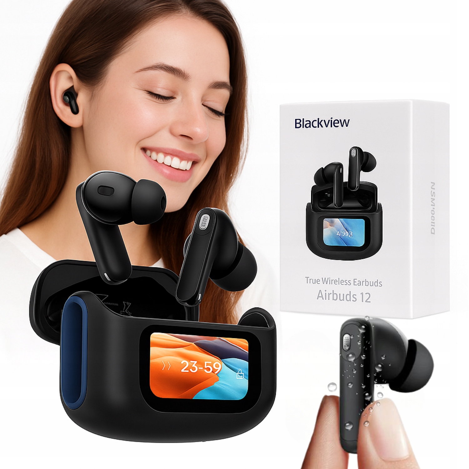 Bezdrátová sluchátka Blackview Dotykový Displej, Režimy hudby, Potlačení hluku