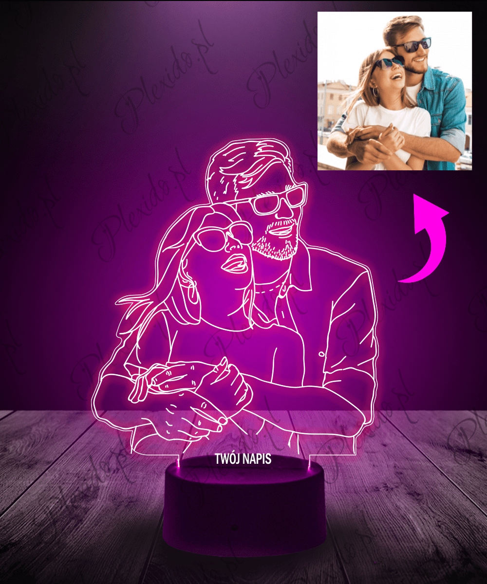 Statuetka LED na Walentynki Twoje Zdjęcie Plexido EAN (GTIN) 5905342851356