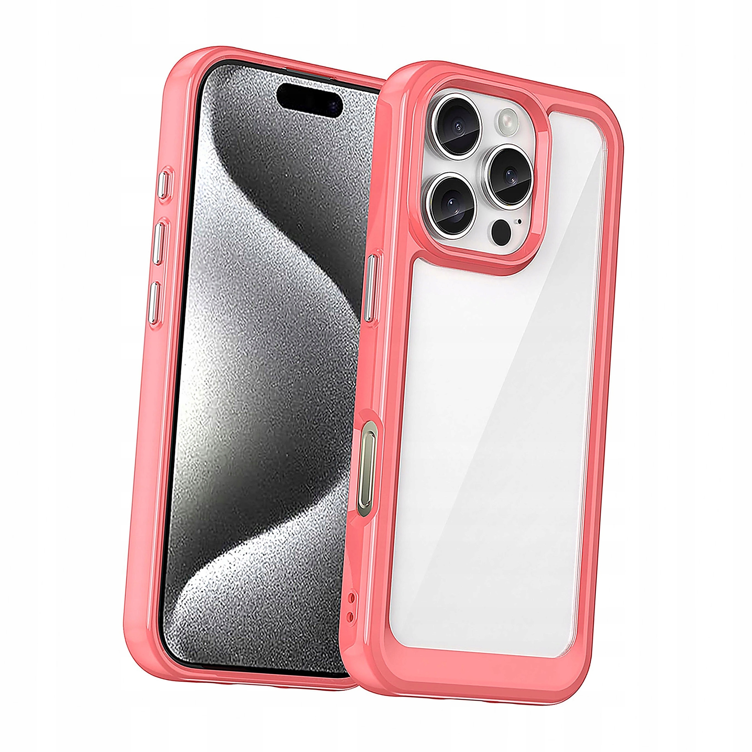 Etui plecki Outer Space Case z żelową ramką do iPhone 16 Pro czerwone