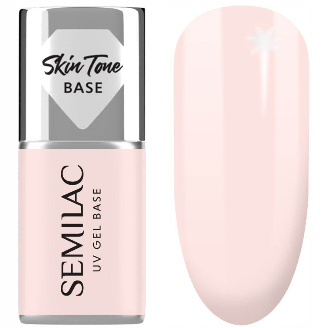 Semilac Baza do lakierów hybrydowych Skin Tone Cover Base Rose Beige