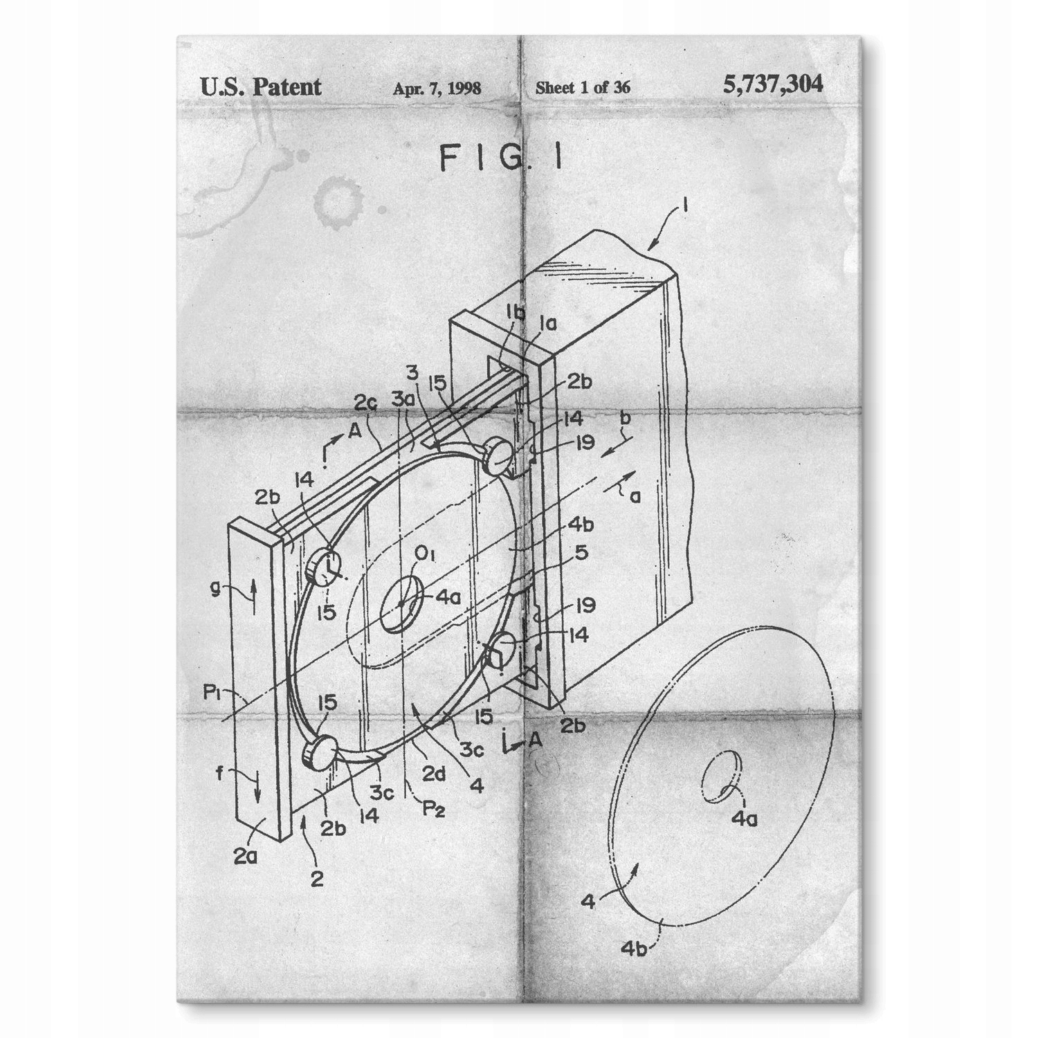 Kovový plakát Cd-rom disková stanice L