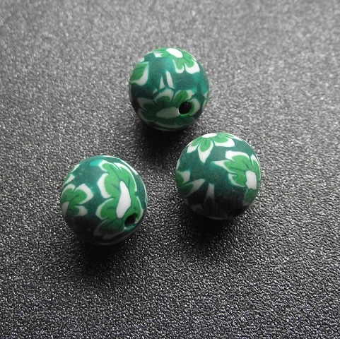 KULE FIMO ZIELONE 10MM 4SZT