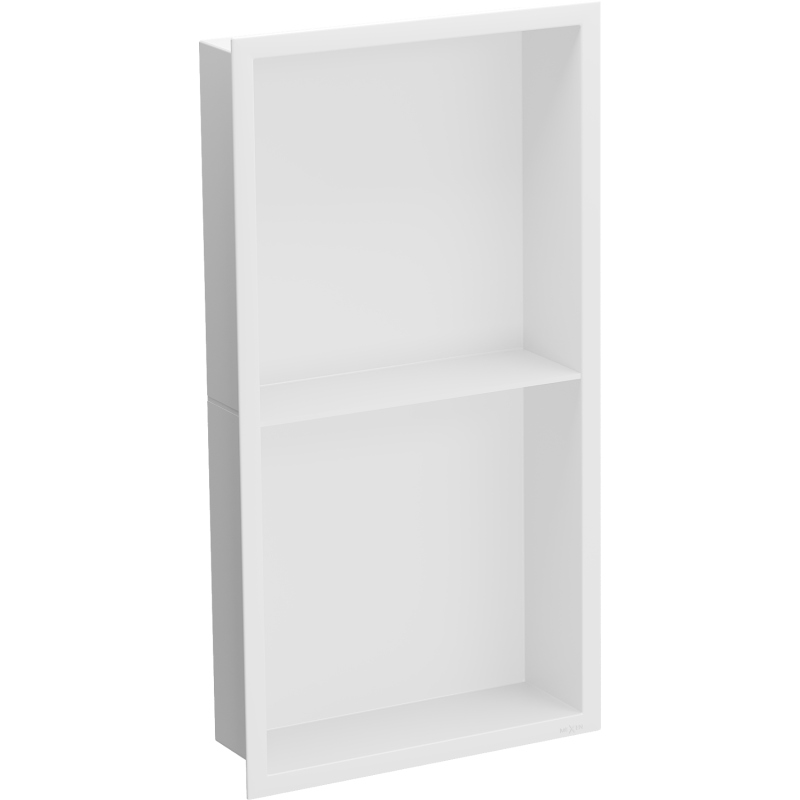 Mexen X-Wall-R zapuštěná police s límcem a poličkou 60 x 30 cm, Bílá 1920