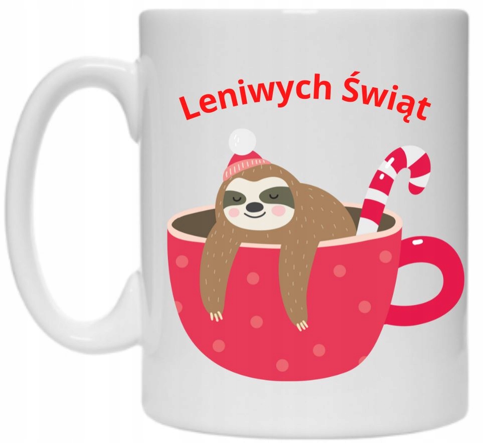 KUBEK PREZENT WESOŁYCH ... LENIWYCH ŚWIĄT LENIWIEC Marka inna