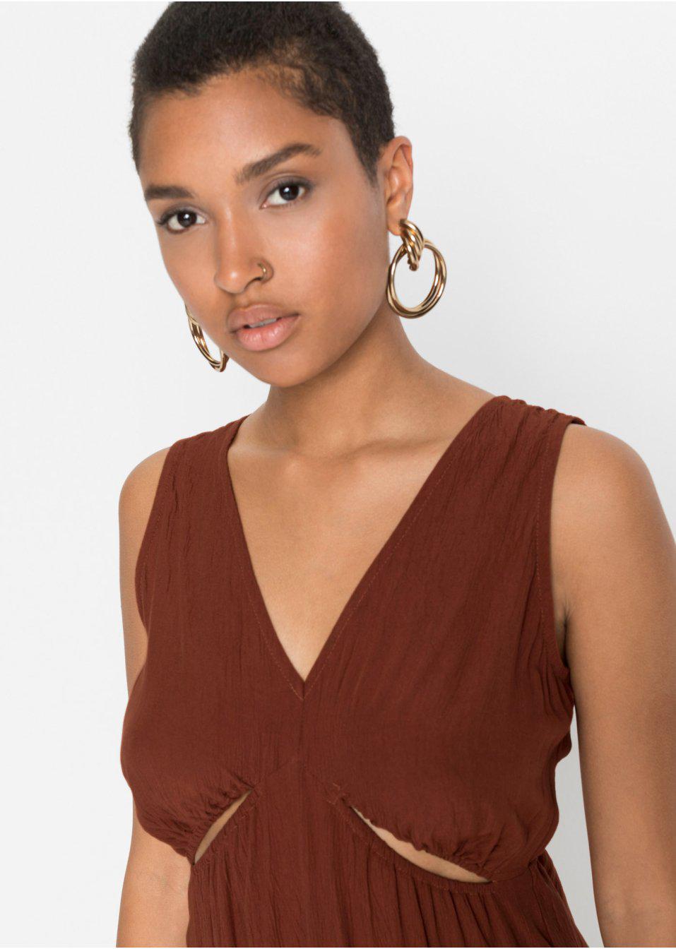 BONPRIX _ZT 5Q1 BRĄZOWA SUKIENKA MAXI _/ 36 Rozmiar 36