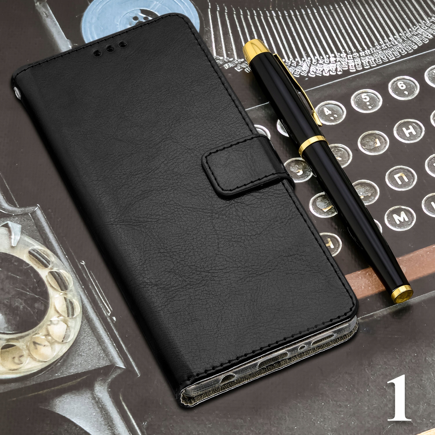 Etui PORTFEL VINTAGE BOOK CASE KOLORY + SZKŁO 9H do Realme C21Y / C25Y Marka Inna