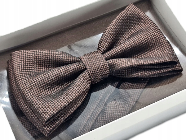 MUCHA MUSZKA MĘSKA BRĄZOWA WE WZORY + POSZETKA