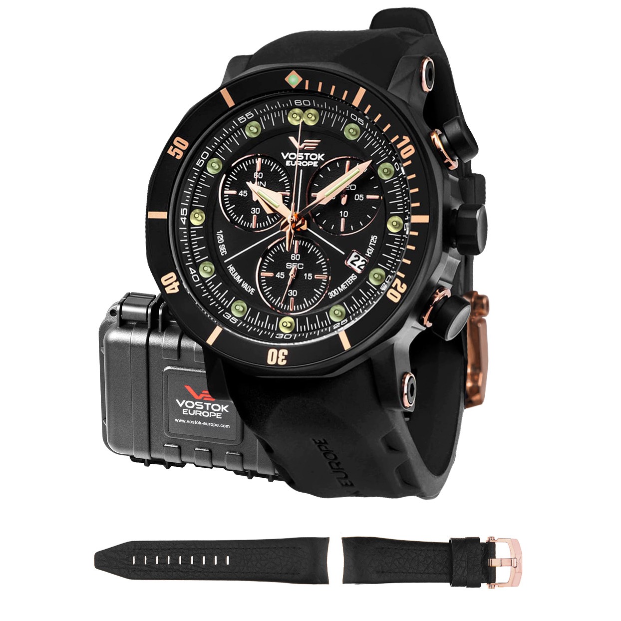 Pánské Hodinky Vostok Europe 6S30-6203211S s černým řemínkem