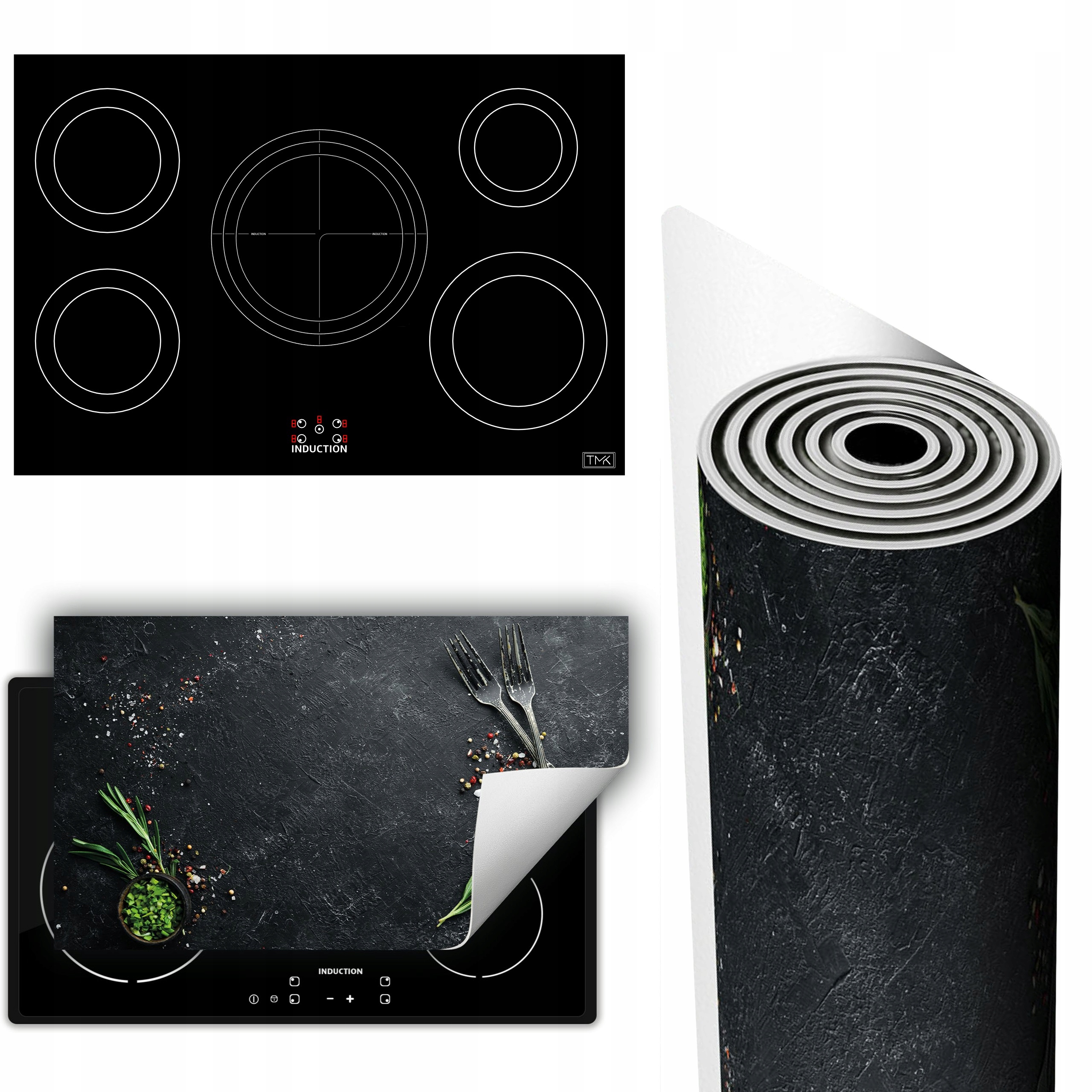 Vinylová Podložka Ochrana Sporáku Desky 90x52 břidlice koření