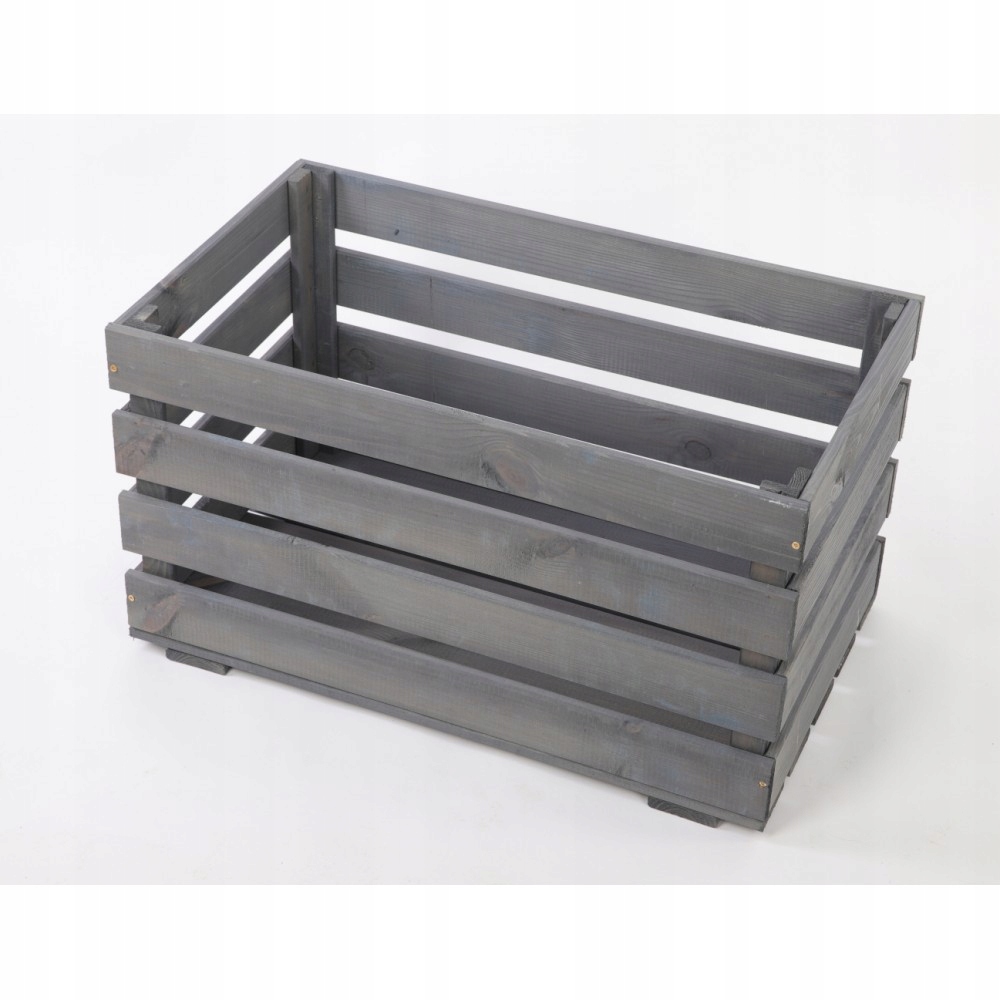 Dřevěná Krabička Na Zeleninu B-08 36x64x38 šedá/OUTLET