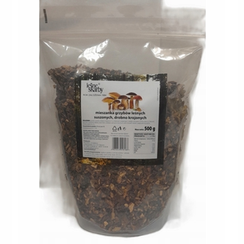 Levně Směs sušených, jemně krájených lesních hub 500 g Leśne Skarby