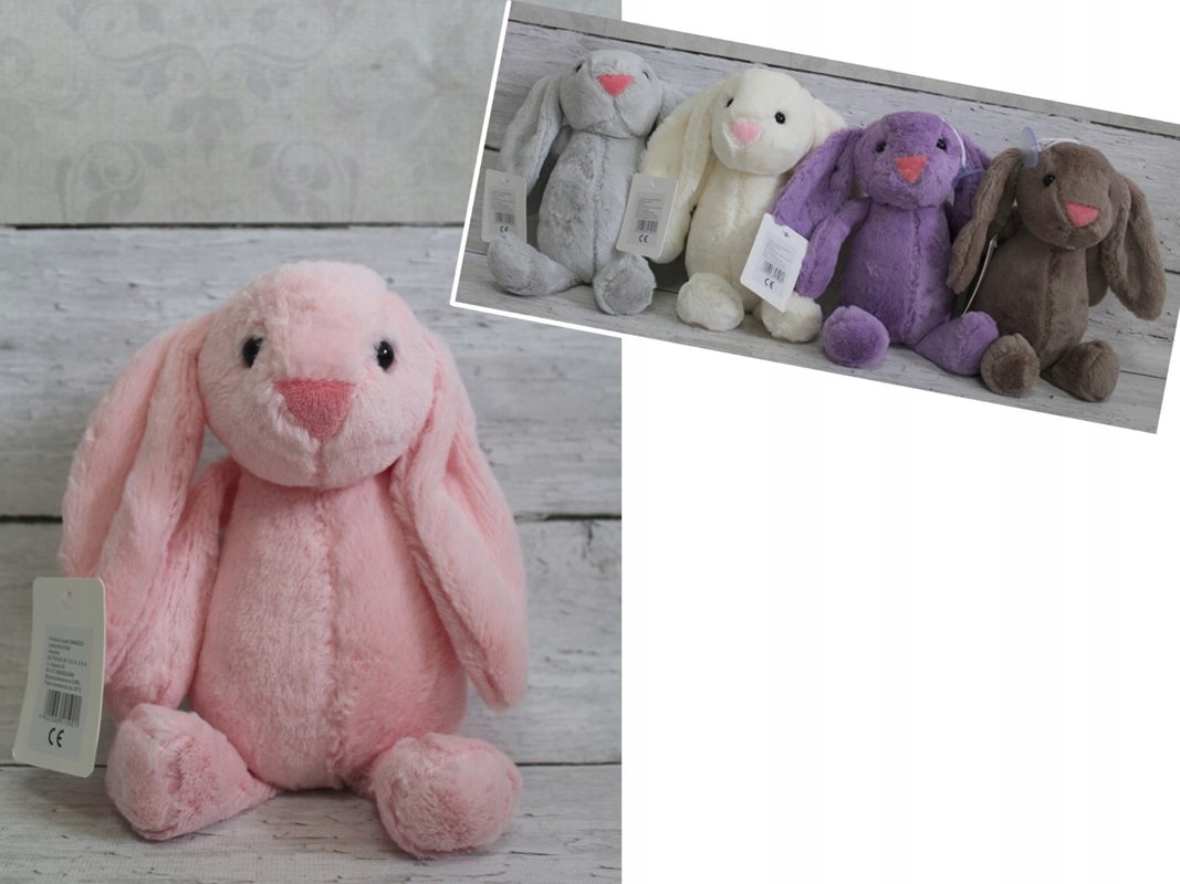

Maskotka Królik Pastelowy Zając 30 cm Wielkanoc