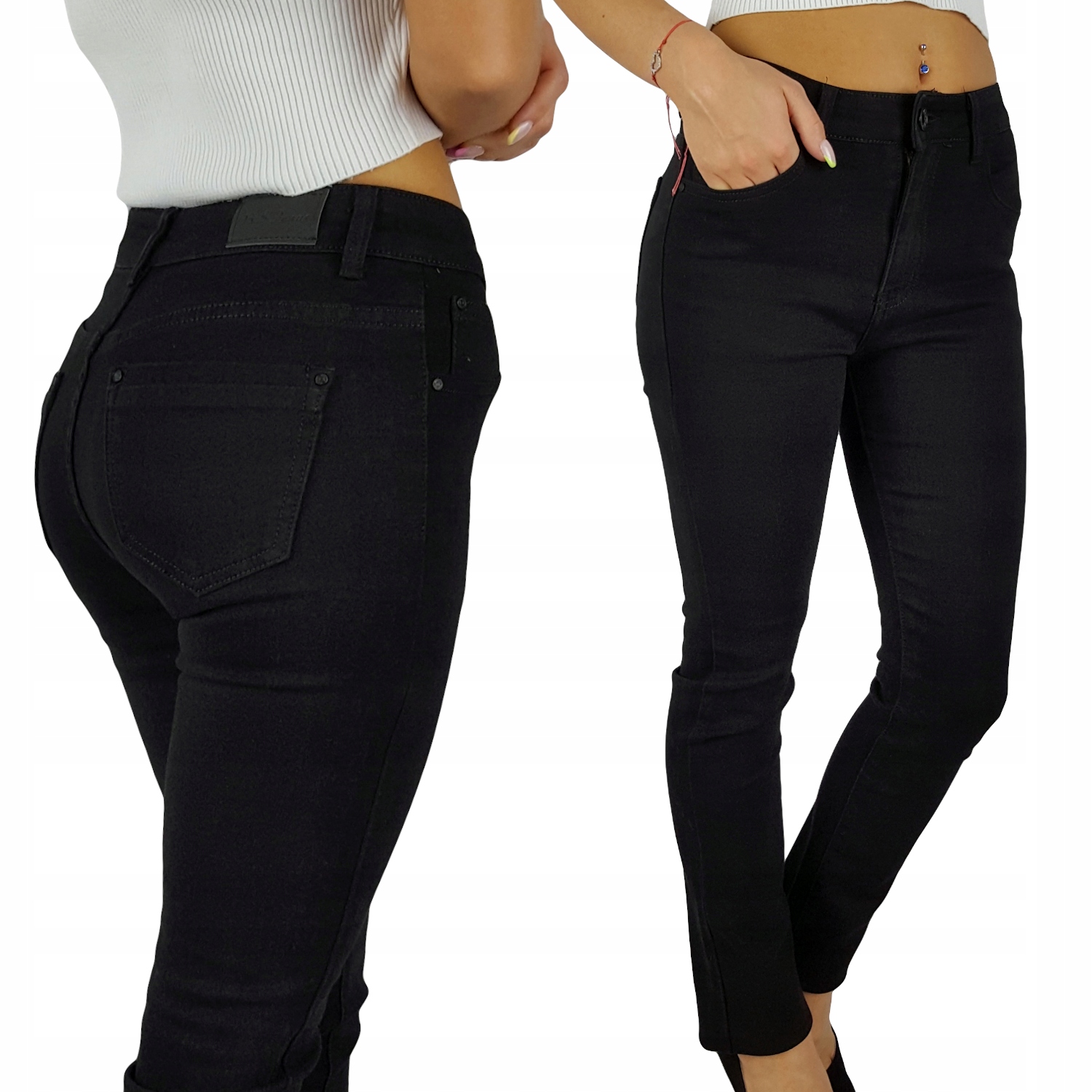 *KLASYCZNE DAMSKIE SPODNIE JEANS WYSZCZUPLAJĄCE * Marka inna