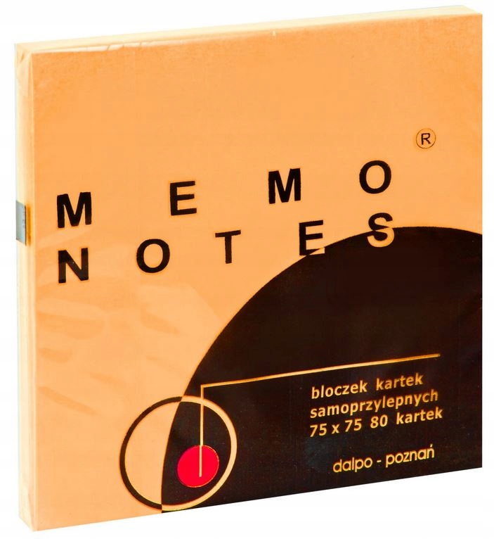 

Karteczki Samoprzylepne Notes 75x75 80szt pomarańc
