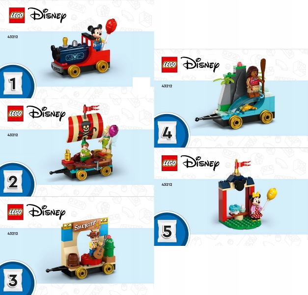 Instrukcja LEGO Disney 43212 Disney Celebration Train