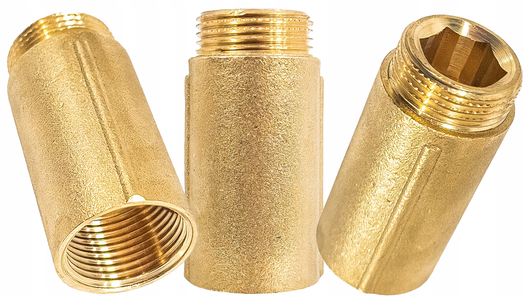 PRZEDŁUŻKA WYDŁUŻKA ZŁĄCZKA MOSIĘŻNA Ø 3/4" CALA DN20 MOCNA DŁUGOŚĆ 50 mm
