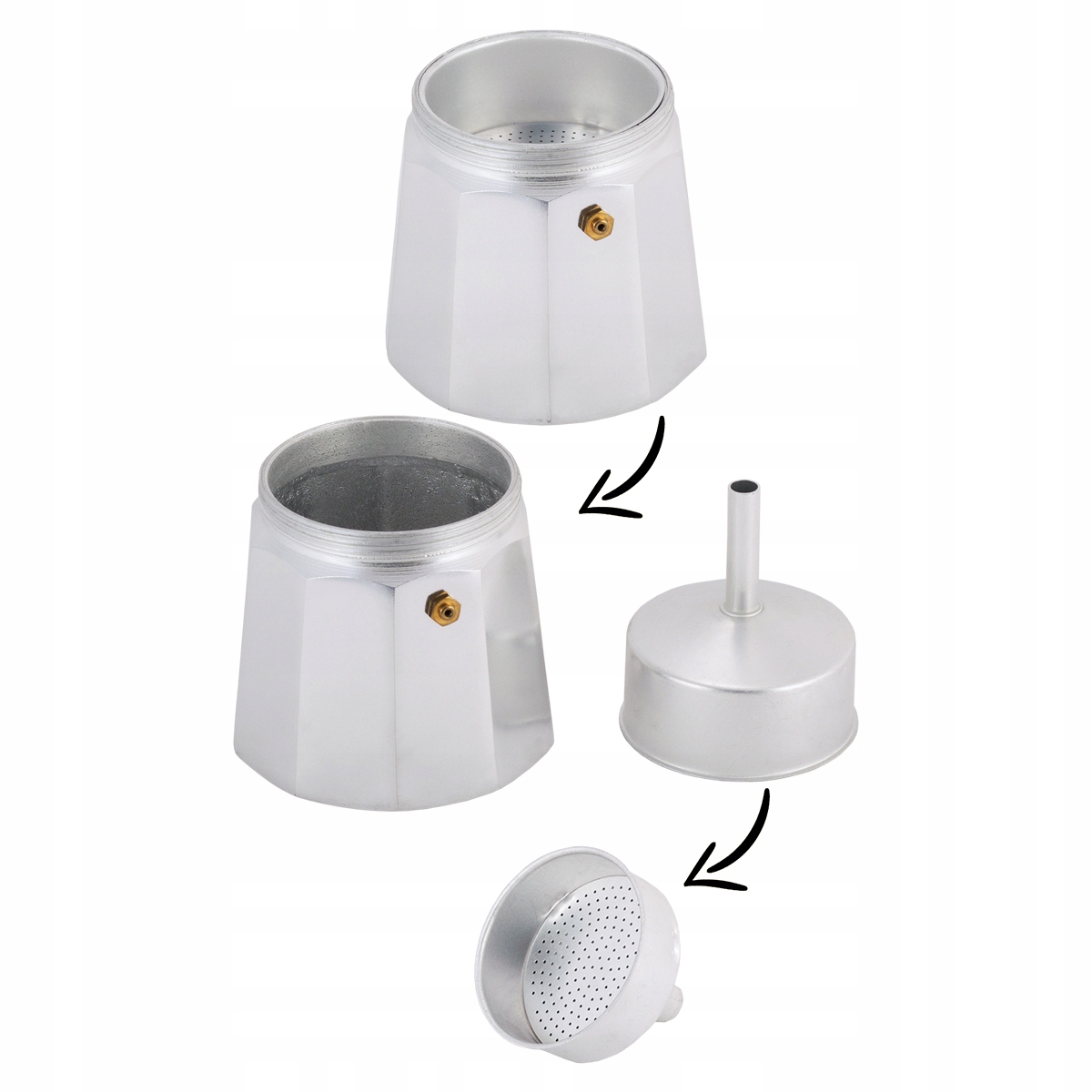 KAWIARKA CIŚNIENIOWA ZAPARZACZ DO KAWY KAMILLE Pojemność (w filiżankach) 9