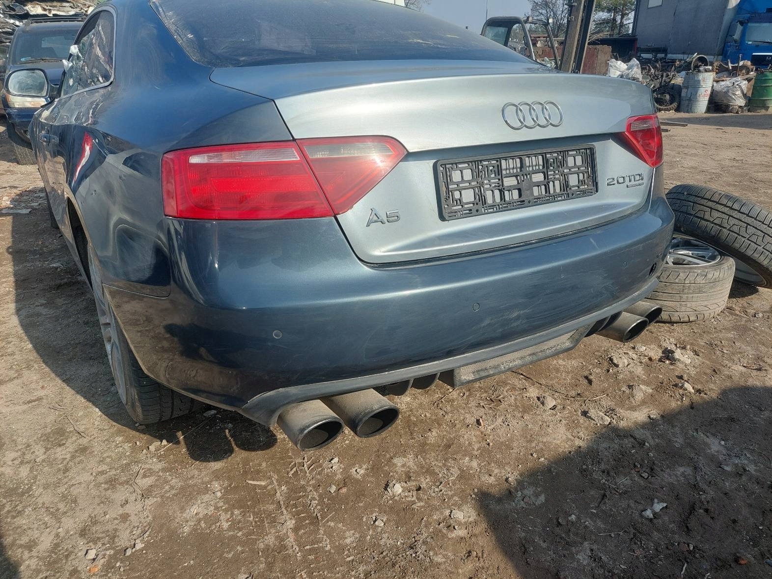 complete rear part AUDI A5 8T LZ7H trunk door boot bumper rear part lights rear part