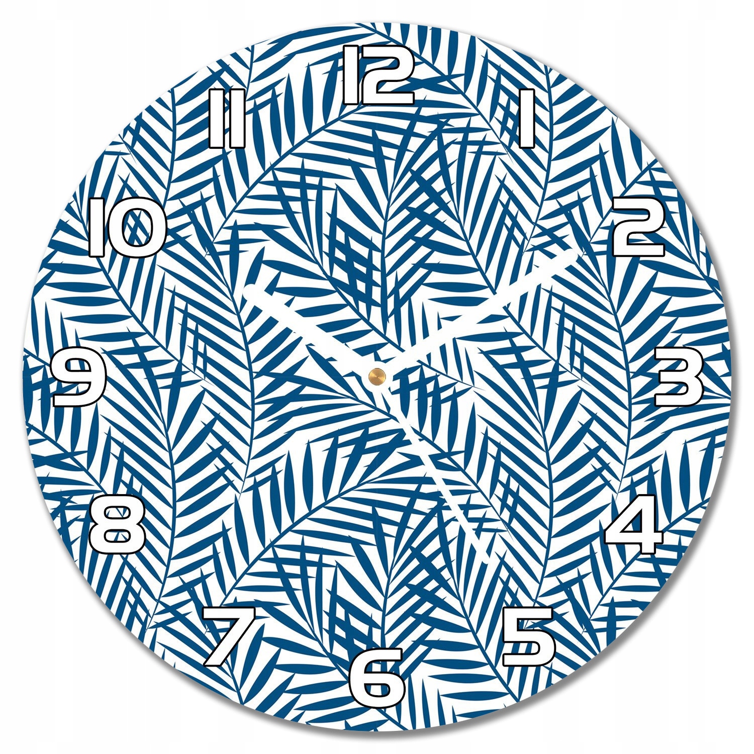 

Zegar ścienny szklany Geometryczne liście f30 cm