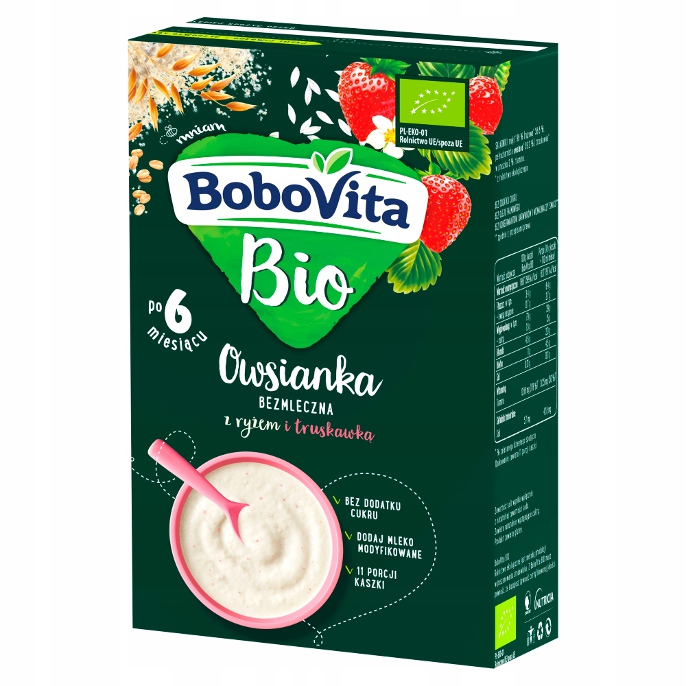 BoboVita Bio Owsianka bezml. z ryżem i trusk. 200g
