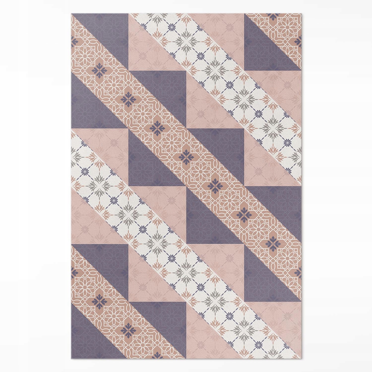 Koberec do obývacího pokoje Modernistické ozdobné pastelové proužky 100 x 150 cm