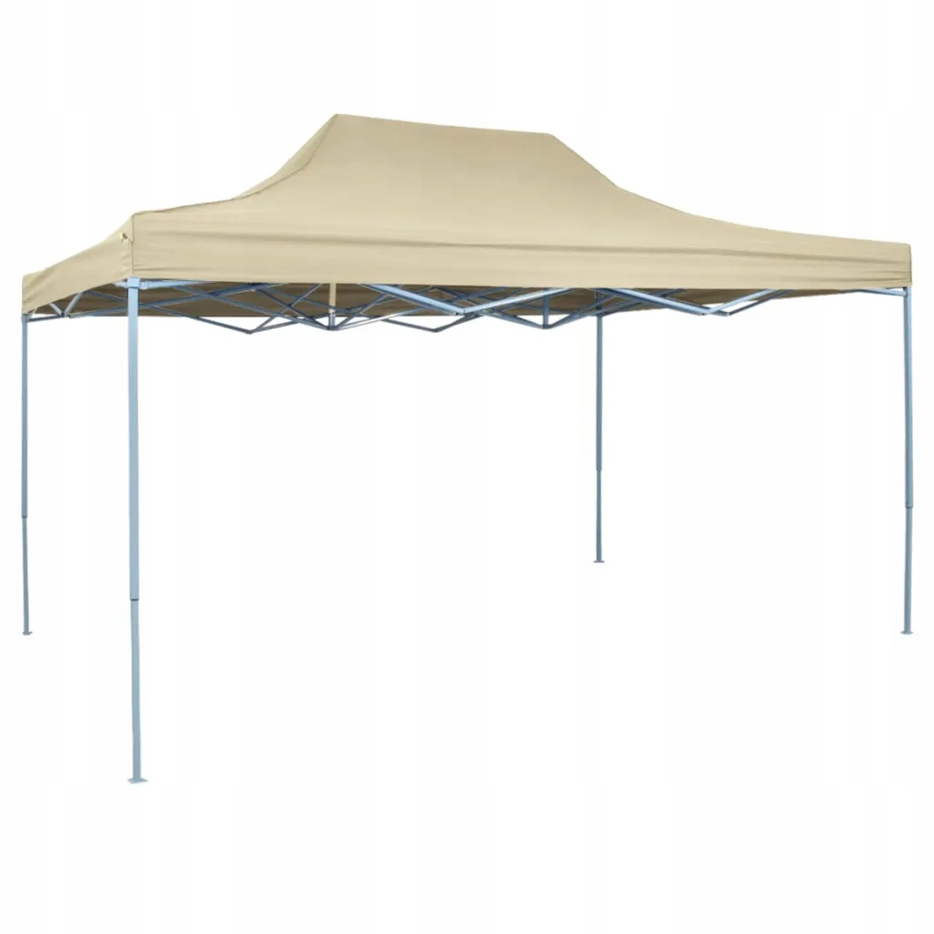 Skládací zahradní pavilon Ocel, Oxford Pvc, Smetanový, 431 x 291 x 315 cm