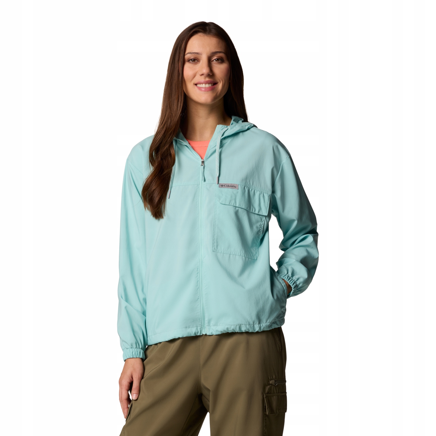 Columbia Skien Valley Hooded Light Jacket [L] Dámská bunda Polyester Modrá