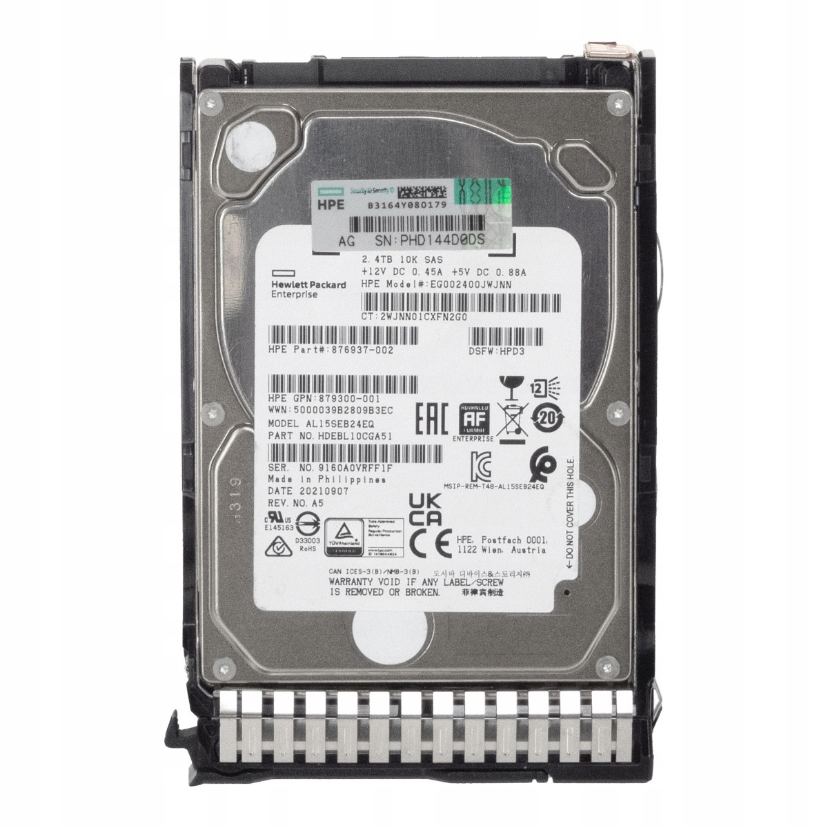 Hp 876937-002 2.4TB 10K 128MB SAS-3 2.5'' EG002400JWJNN