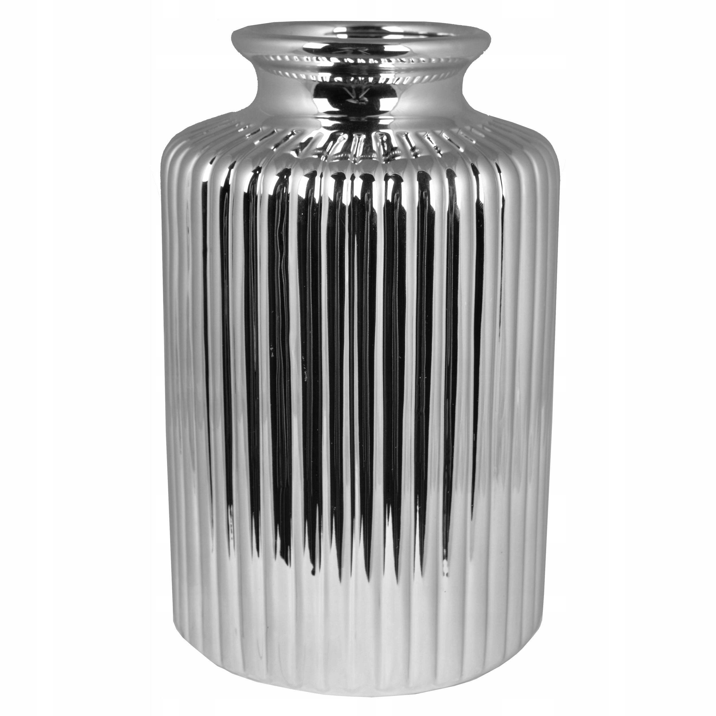 

Wazon srebrny ceramiczny Glamour 18,5 cm