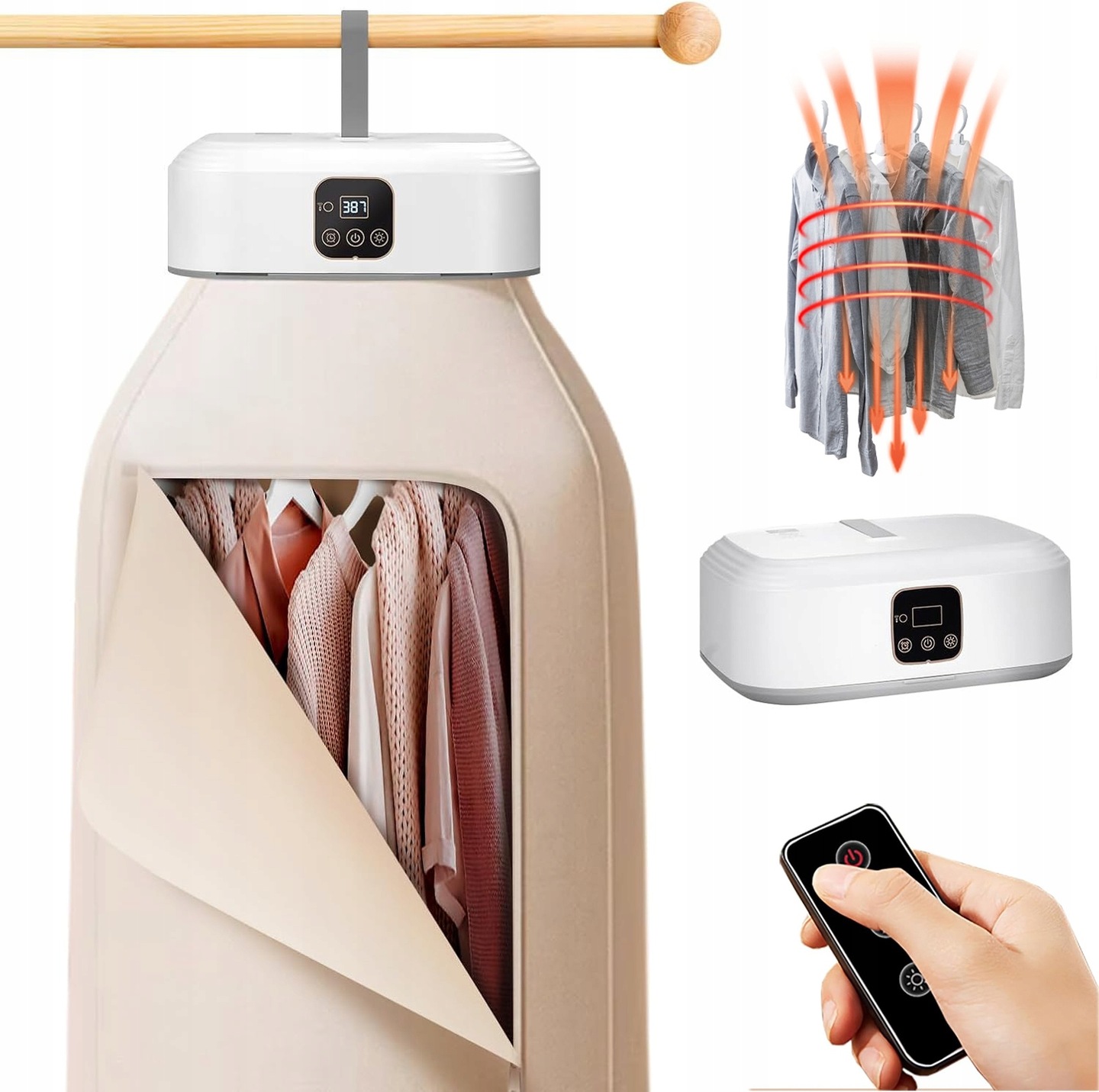 Levně Sušák Přenosná Závěsná 600W+Skříň