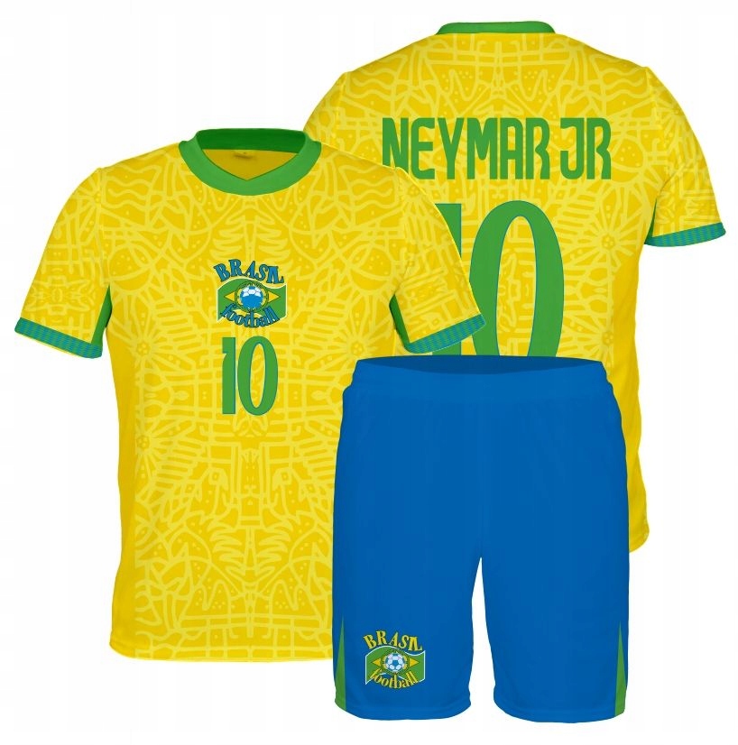 Strój Piłkarski dla Dziecka Neymar Brazylia Reprezentacja Komplet r. 128 cm