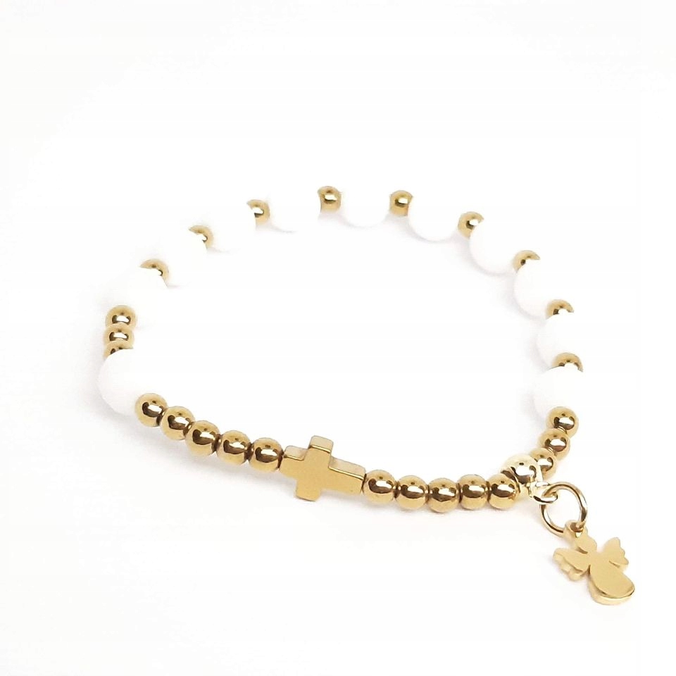 Różaniec bransoletka 10-tka dla dziewczynki Komunia Bierzmowanie Urodziny Marka Inna marka